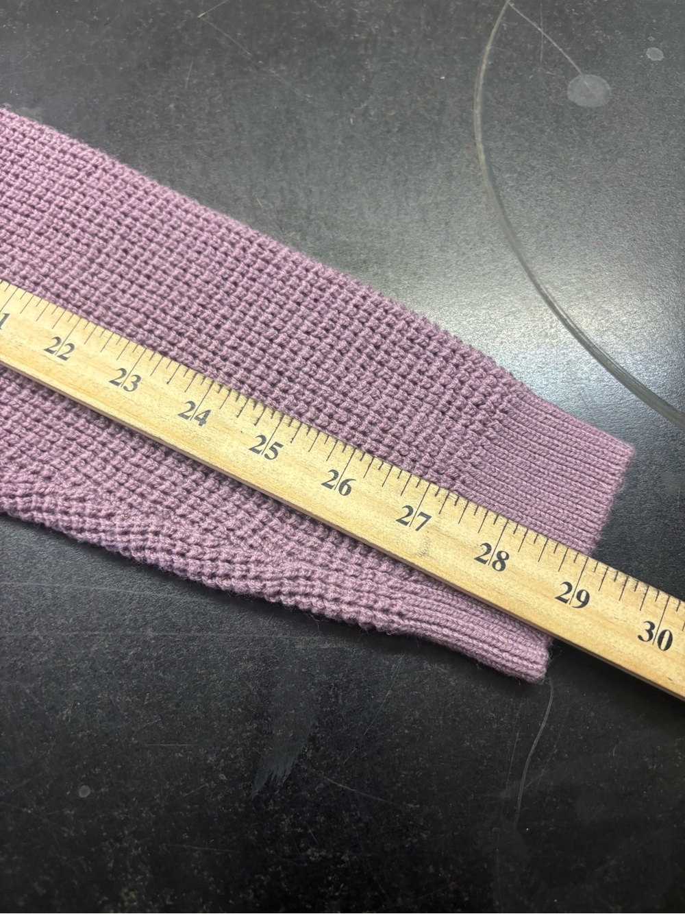 Kersh Women’s XL Merino Wool Blend Waffle Knit Sweater Lavender Purple Crew Neck - Picture 7 of 11